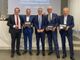 La premiazione delle promosse in serie B - foto per cortesia della Lega Pro