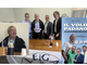 Da sinistra Cassani, Speroni, Albani e Linari. Il libro e Speroni durante la conferenza