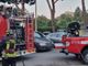 L'intervento dei vigili del fuoco in via dei Salici a Gallarate