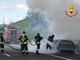 Auto in fiamme sulla Pedemontana, disagi alla circolazione