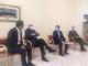 Il presidente Monti (a destra) poi il presidente della Provvidenza Mazzucchelli, il vice Belloni e il consigliere comunale Albani