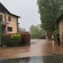 Fiume fuori nella frazione di Olona a Induno, a nord di Varese