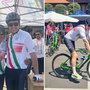 Luca Folegani insieme al &quot;Diablo&quot; Claudio Chiappucci e in sella alla bici