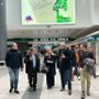 Francesca Caruso durante una visita a Malpensa con il collega di Giunta Romano La Russa