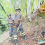L'intervento dei vigili del fuoco a Duno
