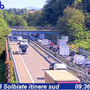 Le code in direzione Nord (foto webcam Autostrade per l'Italia)