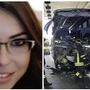 Domenica Russo, maestra della primaria di Cazzago Brabbia, e il pullman dopo l'incidente dello scorso maggio in Pedemontana a Lomazzo