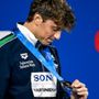 La foto postata su Instagram da mamma Alessandra con il messaggio per il suo Nicolò che guarda l'argento nei 100 rana di ieri (immagine dalla pagina Facebook ufficiale della Federazione Italiana Nuoto - deepbluemediaphoto)