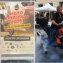 Luca Turconi e un'immagine dell'edizione 2024 del Motoaperitivo