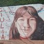Il murale vandalizzato a Bra, nel Cuneese