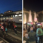 Manifestanti sui binari della stazione Fs e in piazza Garibaldi