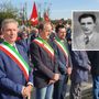 I sindaci di Cassano Magnago, Busto Arsizio e Legnano a una commemorazione di Mauro Venegoni (nel riquadro)