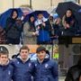 Nella foto: in alto la Uyba in piazza Santa Maria, sotto la rappresentanza dei giovani calciatori della Pro Patria e Anja Nella (Futura Volley) che vivrà le Olimpiadi nella sua Bormio