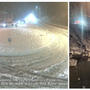 Da sinistra: la situazione neve sulla statale in Valganna intorno all’1.30 di notte (Webcam Centro Geofisico Prealpino) e una delle auto coinvolte nell'incidente sempre sulla 233 Da sinistra: la situazione neve sulla statale in Valganna intorno all’1.30 di notte (Webcam Centro Geofisico Prealpino) e una delle auto coinvolte nell'incidente sempre sulla 233