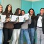 Un gruppo di studentesse che ha partecipato e lavorato al progetto