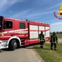 I vigili del fuoco sul posto