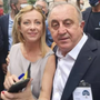 Claudio Volpe con Giorgia Meloni e, sotto, insieme al decano della destra Ninetto Pellegatta e al sindaco Emanuele Antonelli