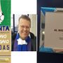La locandina, Marco Grecchi e la targa in suo nome