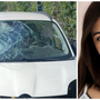 A sinistra: l'auto dopo l'incidente. A destra: Sara Vetrano