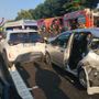 LA FOTO. Incidente sulla 336 a Busto: otto persone coinvolte