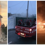 Da sinistra: l'incendio a Busto, l'intervento a Cassano e l'auto in fiamme a Varese Da sinistra: l'incendio a Busto, l'intervento a Cassano e l'auto in fiamme a Varese