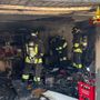 I vigili del fuoco sul posto