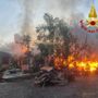 Le immagini dell'incendio Le immagini dell'incendio