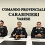 Da sinistra: il capitano Coppola, il colonnello Gagliardo e il capitano Dantonia Da sinistra: il capitano Coppola, il colonnello Gagliardo e il capitano Dantonia
