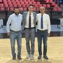 Nella foto, al centro il presidente Uyba Andrea Saini con l'assessore allo sport Moscarola e l'assessore al bilancio Paraggio del Comune di Biella