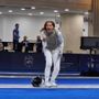 Marta Cammilletti esulta un attimo dopo aver vinto all'ultima stoccata contro la russa Biryukova