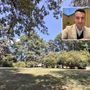 Il parco di viale Rimembranze, nel riquadro il consigliere Marra