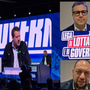 Salvini sul palco dopo la vittoria del congresso. Nei riquadri, Cassani (in alto) e Reto Salvini sul palco dopo la vittoria del congresso. Nei riquadri, Cassani (in alto) e Reto