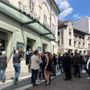 L'uscita dei partecipanti al Remigration Summit 2025
