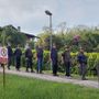 Gli alpini in partenza per Biella da Mornago