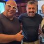 Gattuso tra Ciro e Antonella ieri sera nel ristorante pizzeria di Gallarate