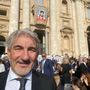 Raffaele Cattaneo in piazza San Pietro per la cerimonia di canonizzazione