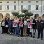 Foto di gruppo a margine della conferenza stampa sul ricco programma di iniziative per il 25 novembre