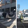 Ancora un incidente in via Maino, si ribalta auto. Paura e rabbia dei residenti