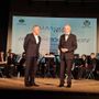 Franco Castiglioni e Marco Colombo sul palco del Teatro Manzoni