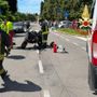 I soccorsi sul luogo dell'incidente a Mariano Comense
