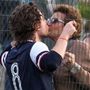Il bacio di Max Di Caro per nonna Ebe (Foto Enrico Scaringi)