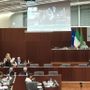 L’intervento al Pirellone dell’assessore Caruso. Sotto, con il relatore Invernici L’intervento al Pirellone dell’assessore Caruso. Sotto, con il relatore Invernici