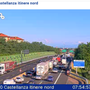 Code sull'Autostrada dei Laghi causate dall'incidente di stamattina (screen tratto dalle immagini della webcam di Autostrade per l'Italia)