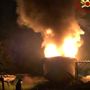 Incendio dell'imbarcazione a Caronno Pertusella