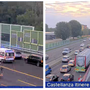 Le immagini dell'incidente e delle code in A8 ripreso dalle telecamere di Autostrade per l'Italia