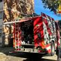 i vigili del fuoco sul luogo dell'incendio i vigili del fuoco sul luogo dell'incendio