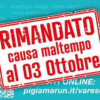 La Pigiama Run slitta al 3 ottobre per maltempo