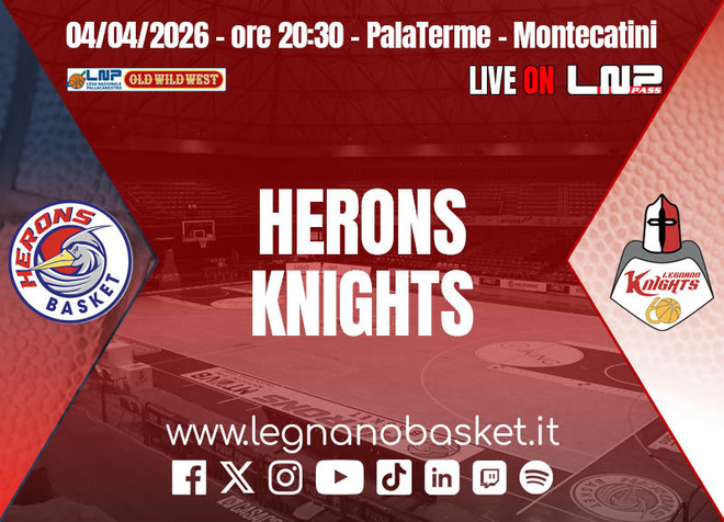 Legnano va a Montecatini per affrontare la Herons di Meo Sacchetti