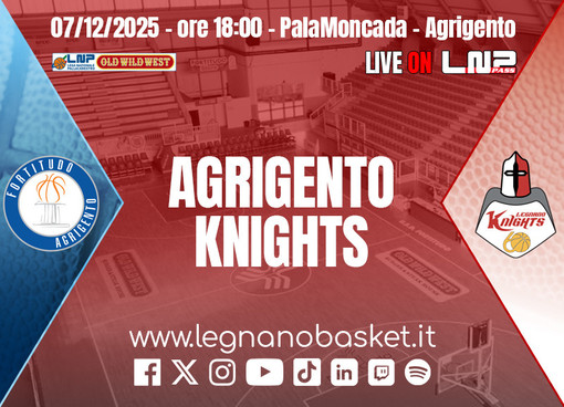 Knights in Sicilia: sfida ad Agrigento contro una Fortitudo rinforzata e in grande crescita