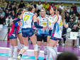 Orgoglio Uyba contro Scandicci (foto Gabriele Alemani, Lega Volley Femminile)